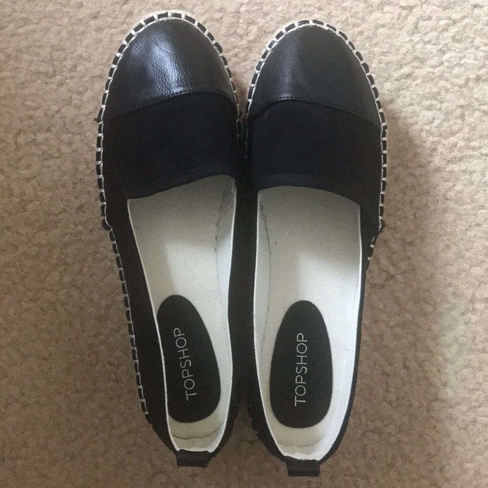 Black topshop platform espadrilles